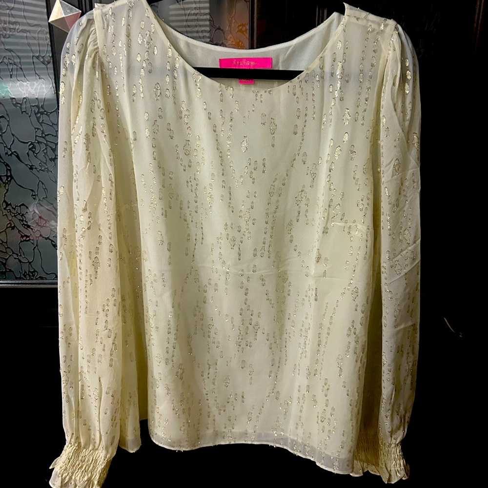 Lilly Pulitzer Idina Long Sleeve Silk